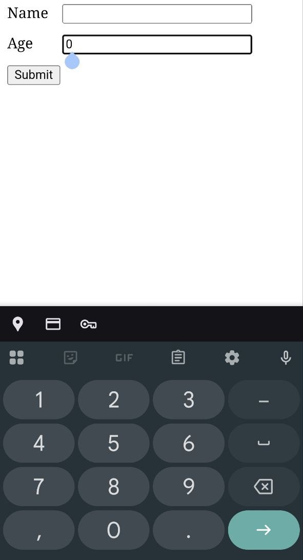 numeric keyboard
